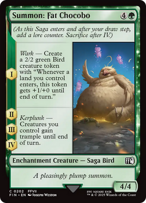 Magic: The Gathering - Summon: Fat Chocobo Foil - Final Fantasy