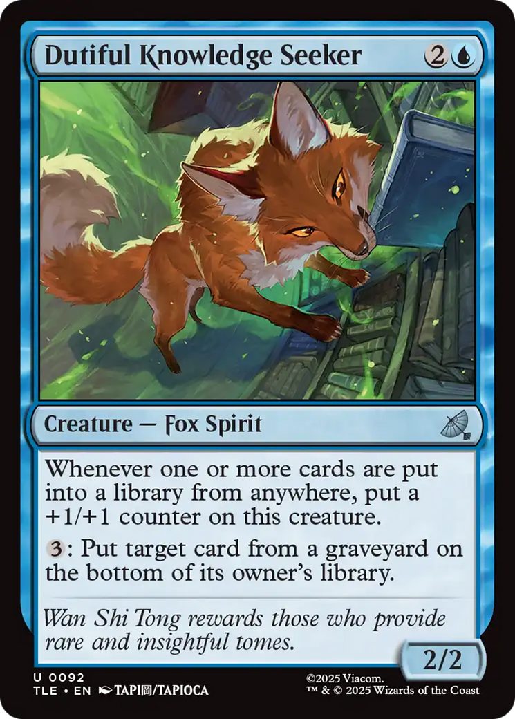 Magic: The Gathering - Dutiful Knowledge Seeker - Avatar: The Last Airbender Eternal