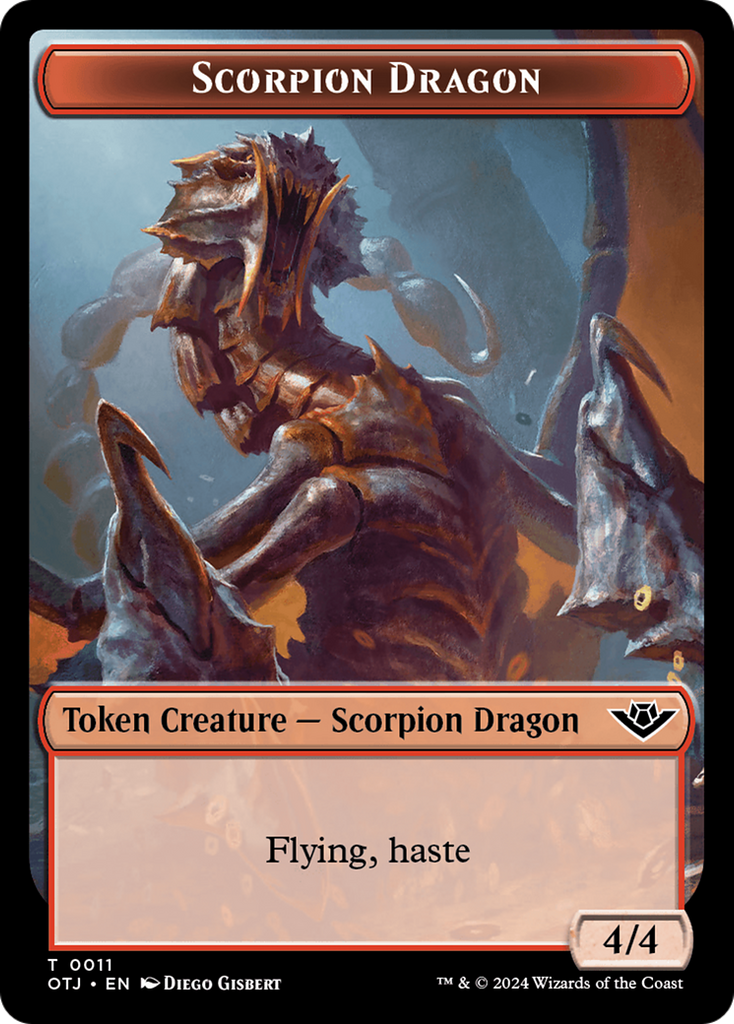 Magic: The Gathering - Scorpion Dragon Token - Outlaws of Thunder Junction Tokens
