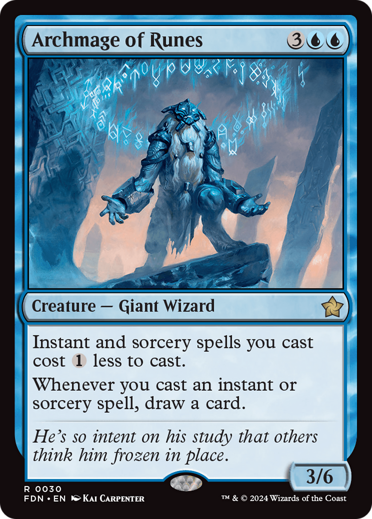 Magic: The Gathering - Archmage of Runes Foil - Foundations