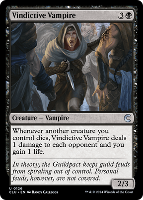 Magic: The Gathering - Vindictive Vampire - Ravnica: Clue Edition