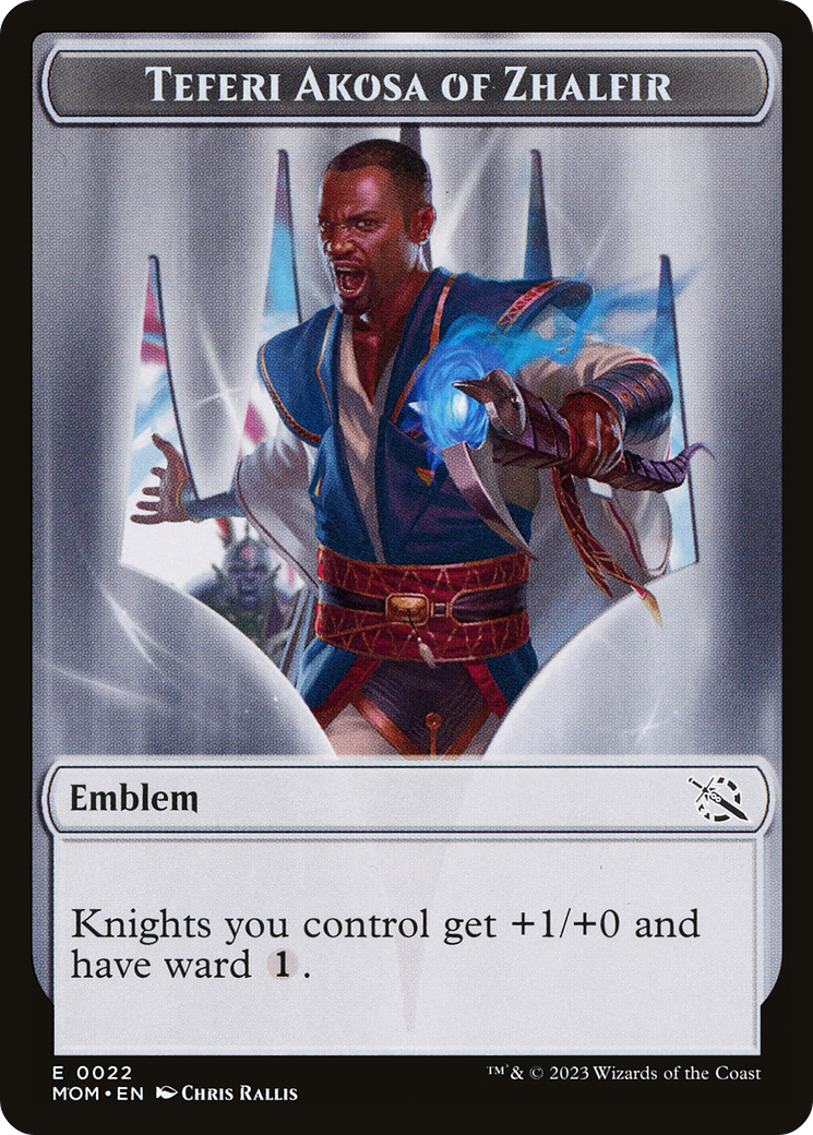 Magic: The Gathering - Teferi Akosa of Zhalfir Emblem - March of the Machine Tokens