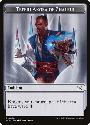 Magic: The Gathering - Teferi Akosa of Zhalfir Emblem - March of the Machine Tokens