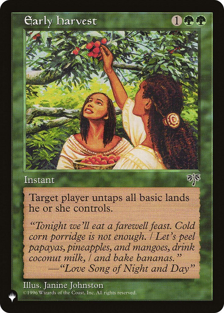 Magic: The Gathering - Early Harvest - The List