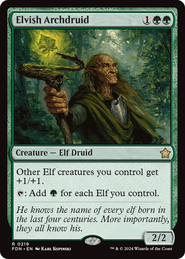 Magic: The Gathering - Elvish Archdruid Foil - Foundations