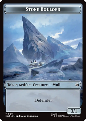 Magic: The Gathering - Stone Boulder Token - The Hobbit Tokens