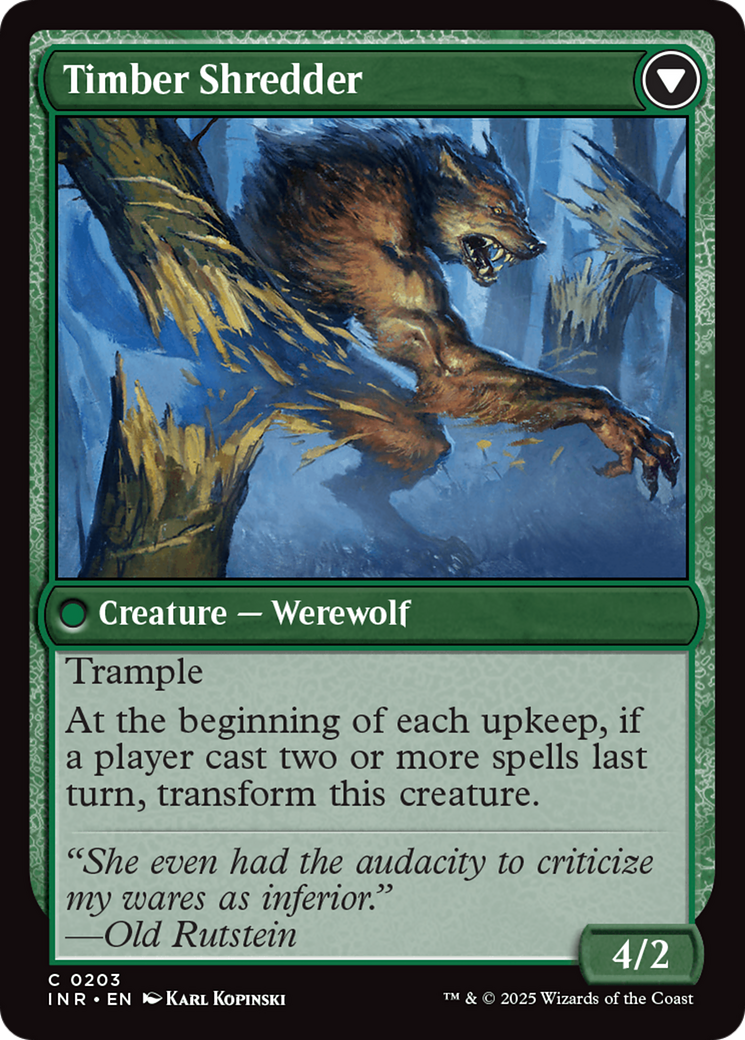 Magic: The Gathering - Hinterland Logger // Timber Shredder - Innistrad Remastered