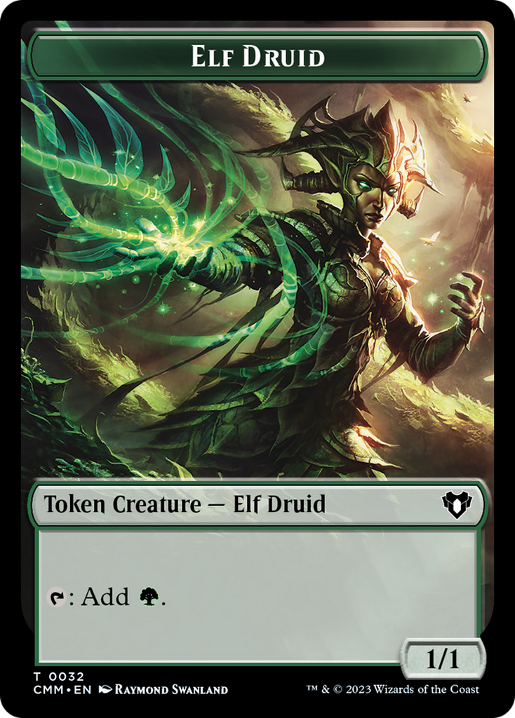 Magic: The Gathering - Elf Druid Token - Commander Masters Tokens