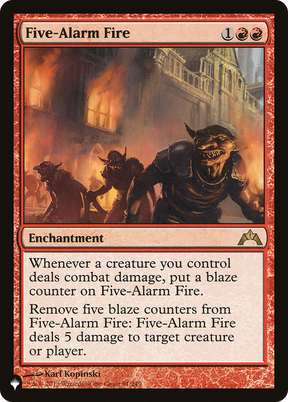 Magic: The Gathering - Five-Alarm Fire - The List