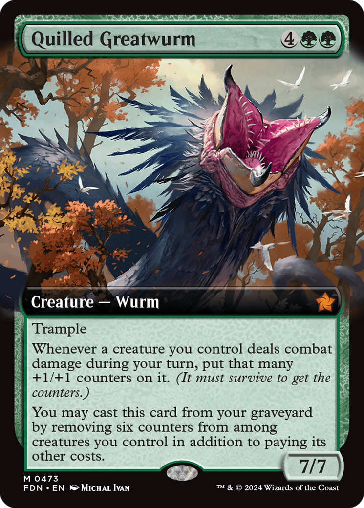 Magic: The Gathering - Quilled Greatwurm Foil - Foundations