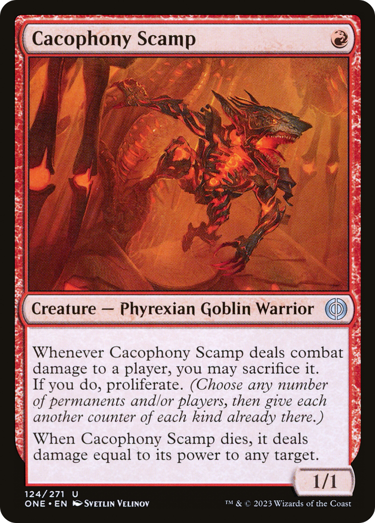 Magic: The Gathering - Cacophony Scamp Foil - Phyrexia: All Will Be One