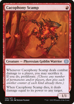 Magic: The Gathering - Cacophony Scamp Foil - Phyrexia: All Will Be One