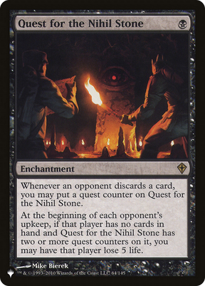 Magic: The Gathering - Quest for the Nihil Stone - The List