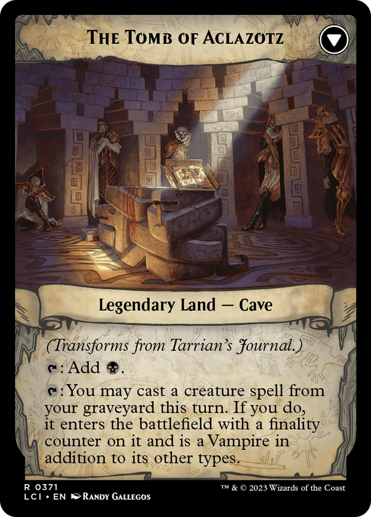 Magic: The Gathering - Tarrian's Journal // The Tomb of Aclazotz Foil - The Lost Caverns of Ixalan