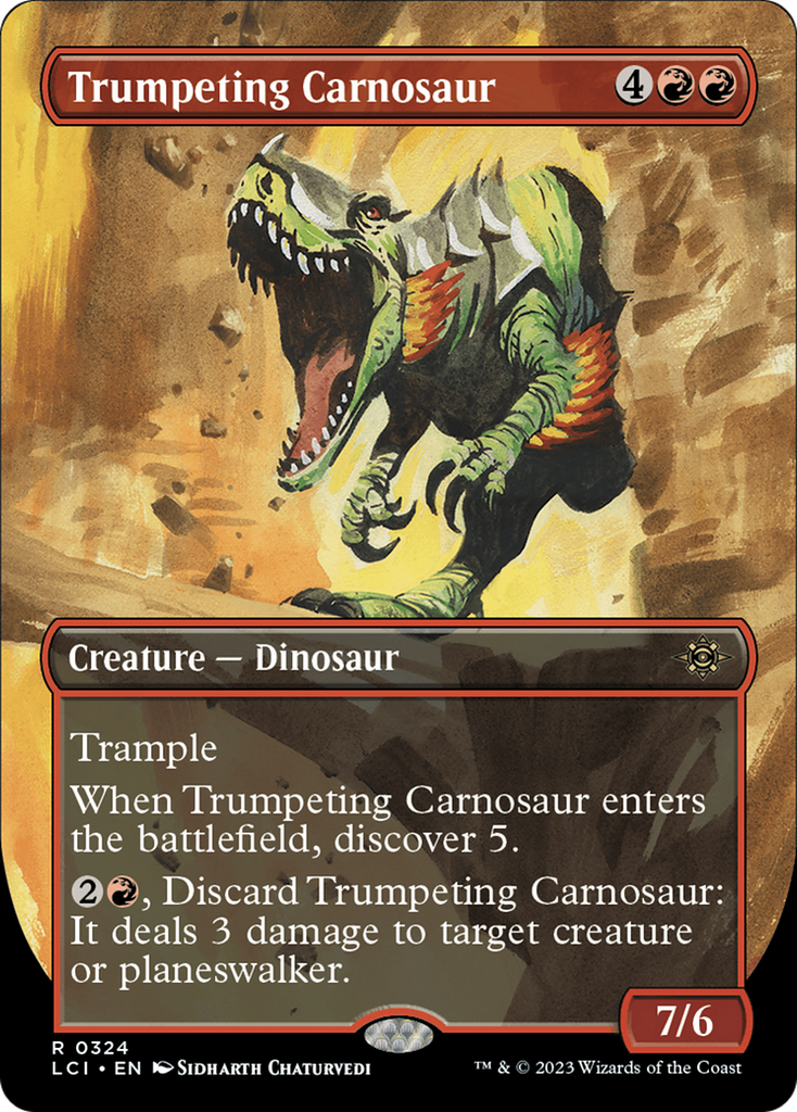 Magic: The Gathering - Trumpeting Carnosaur Foil - The Lost Caverns of Ixalan