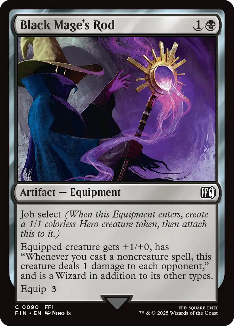 Magic: The Gathering - Black Mage's Rod Foil - Final Fantasy