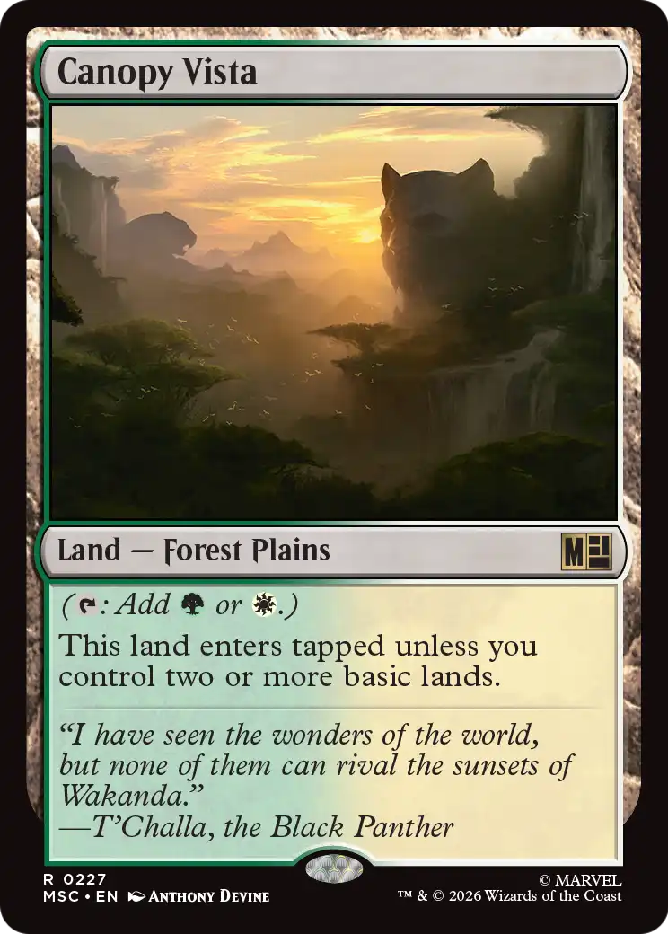 Magic: The Gathering - Canopy Vista - Marvel Super Heroes Commander