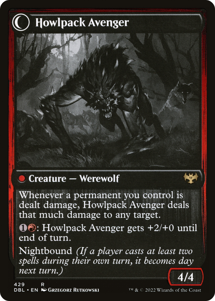 Magic: The Gathering - Ill-Tempered Loner // Howlpack Avenger - Innistrad: Double Feature