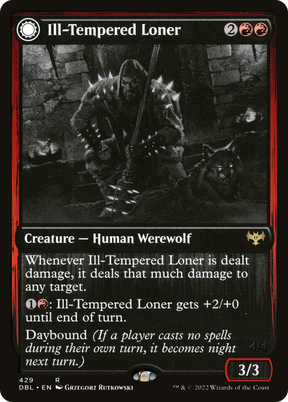Magic: The Gathering - Ill-Tempered Loner // Howlpack Avenger Foil - Innistrad: Double Feature