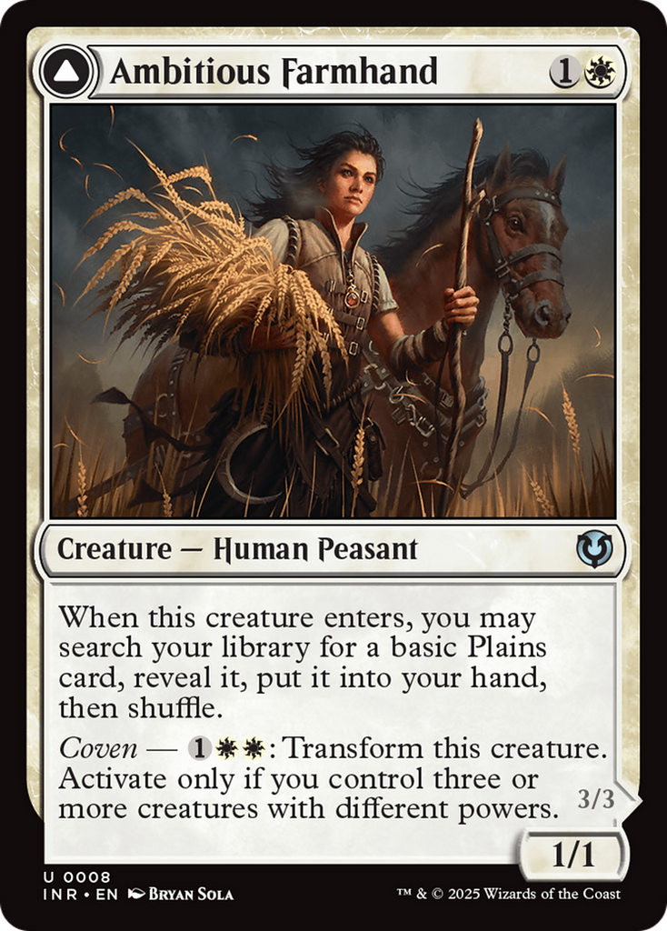 Magic: The Gathering - Ambitious Farmhand // Seasoned Cathar - Innistrad Remastered