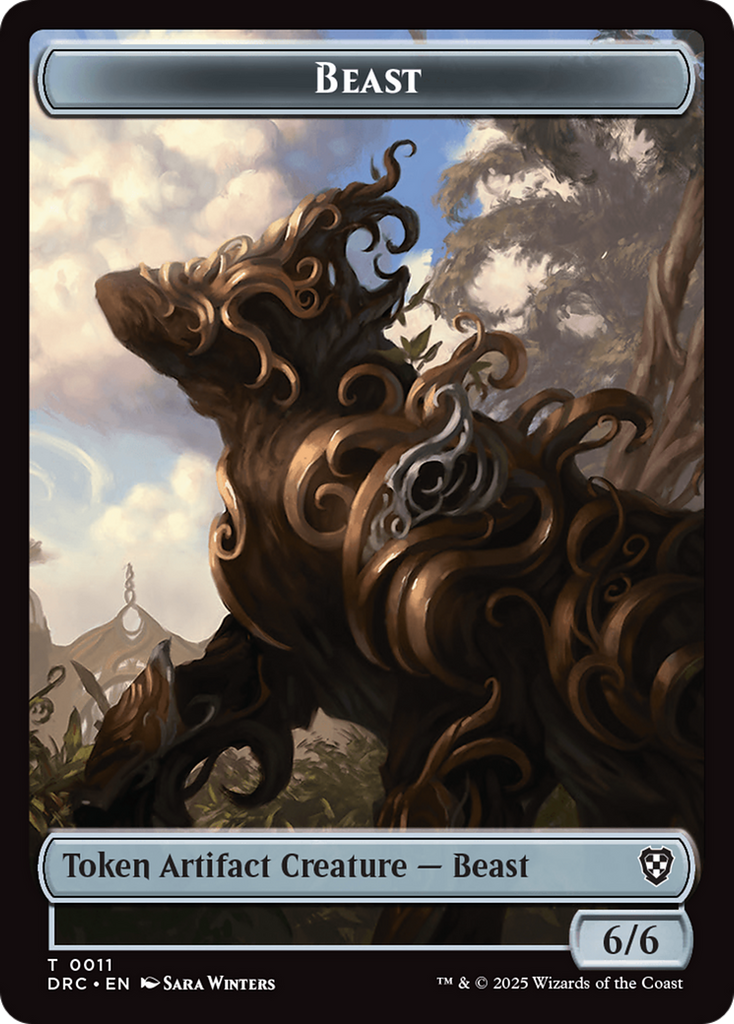 Magic: The Gathering - Beast Token - Aetherdrift Commander Tokens