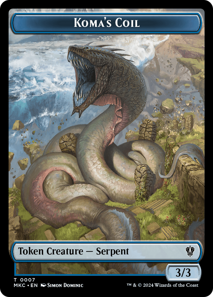 Magic: The Gathering - Koma's Coil Token - Murders at Karlov Manor Commander Tokens