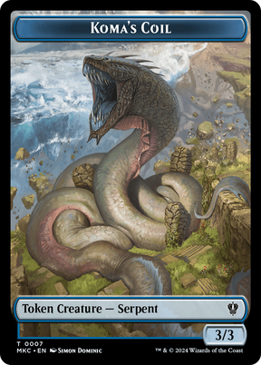 Magic: The Gathering - Koma's Coil Token - Murders at Karlov Manor Commander Tokens