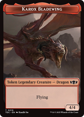 Magic: The Gathering - Karox Bladewing Token - Tarkir: Dragonstorm Commander Tokens