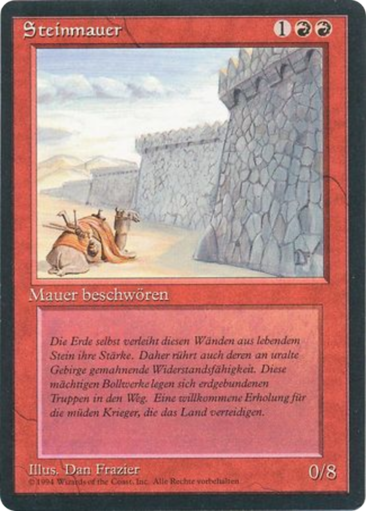 Magic: The Gathering - Steinmauer - Foreign Black Border