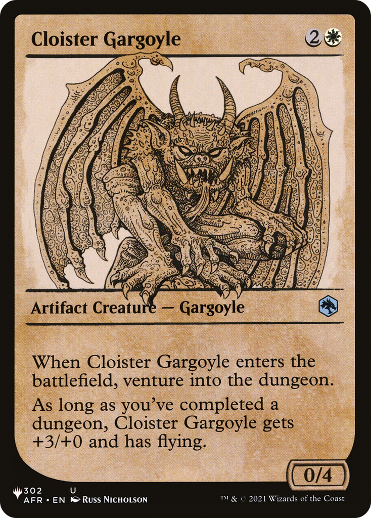 Magic: The Gathering - Cloister Gargoyle - The List