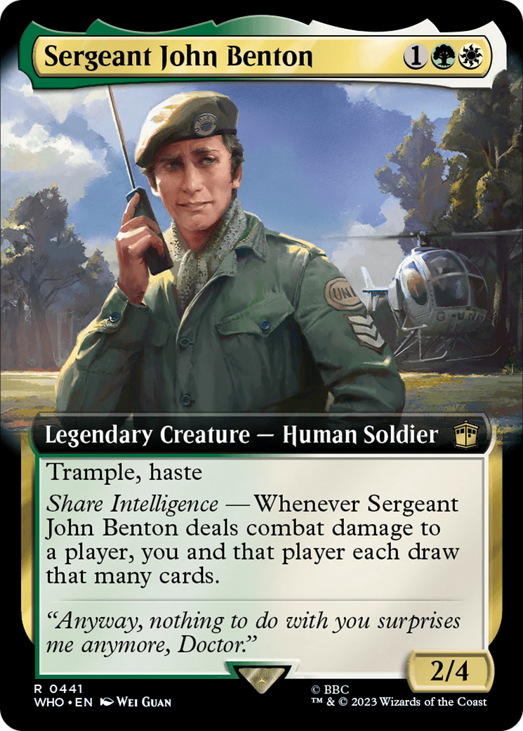 Magic: The Gathering - Sergeant John Benton Foil - Doctor Who