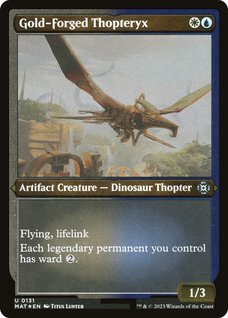 Magic: The Gathering - Gold-Forged Thopteryx Foil - March of the Machine: The Aftermath