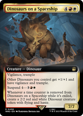 Magic: The Gathering - Dinosaurs on a Spaceship Foil - Doctor Who