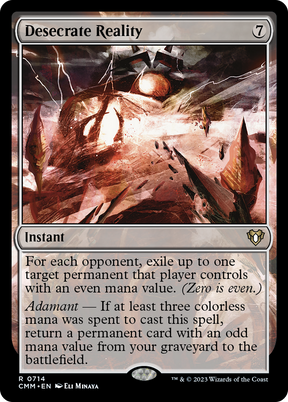 Magic: The Gathering - Desecrate Reality - Commander Masters