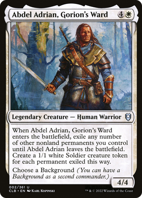 Magic: The Gathering - Abdel Adrian, Gorion's Ward - Commander Legends: Battle for Baldur's Gate
