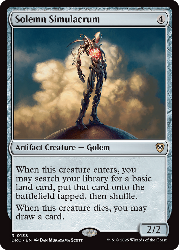 Magic: The Gathering - Solemn Simulacrum - Aetherdrift Commander