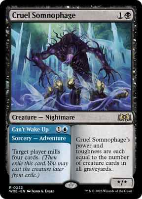 Magic: The Gathering - Cruel Somnophage // Can't Wake Up Foil - Wilds of Eldraine