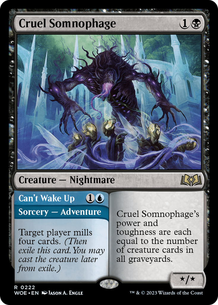 Magic: The Gathering - Cruel Somnophage // Can't Wake Up - Wilds of Eldraine