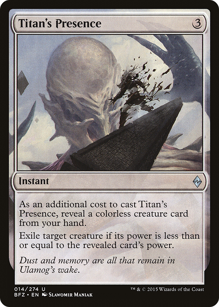 Magic: The Gathering - Titan's Presence Foil - Battle for Zendikar