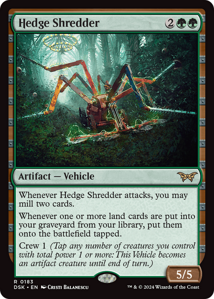 Magic: The Gathering - Hedge Shredder - Duskmourn: House of Horror