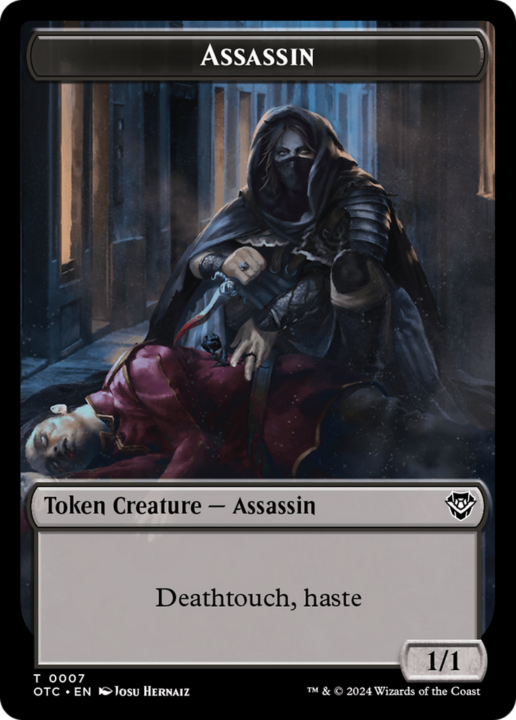 Magic: The Gathering - Assassin Token - Outlaws of Thunder Junction Commander Tokens