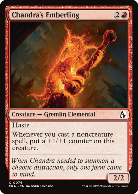 Magic: The Gathering - Chandra's Emberling Foil - Reality Fracture