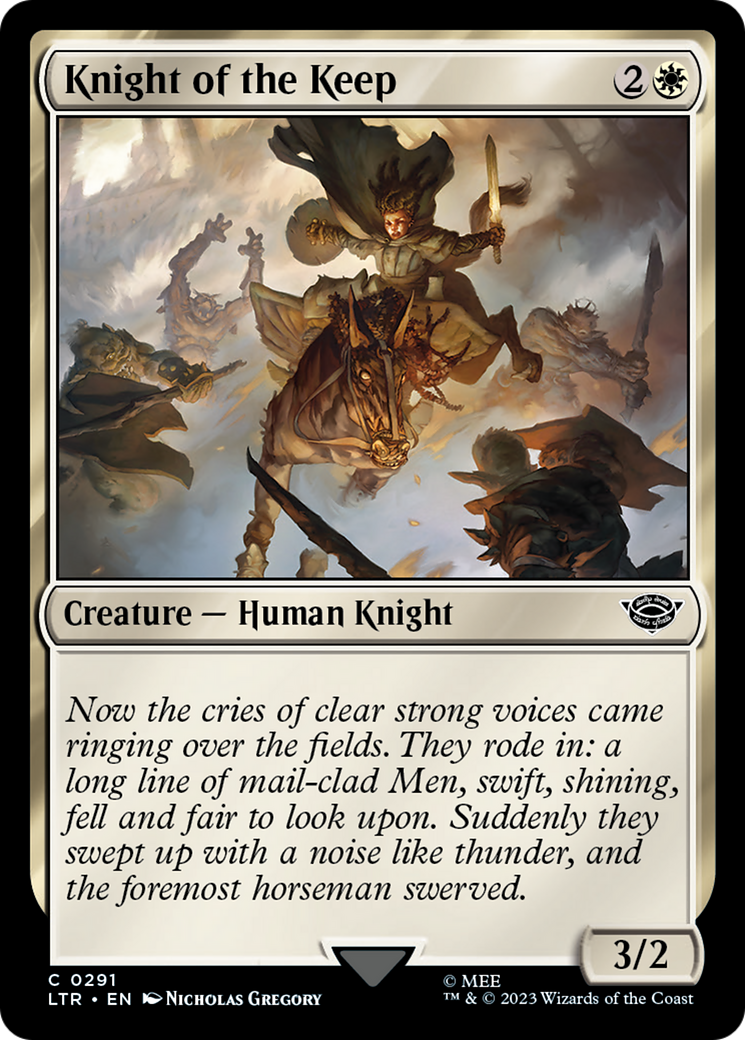 Magic: The Gathering - Knight of the Keep Foil - The Lord of the Rings: Tales of Middle-earth