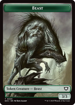 Magic: The Gathering - Beast Token - Edge of Eternities Commander Tokens