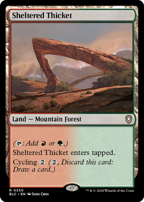 Magic: The Gathering - Sheltered Thicket - Bloomburrow Commander