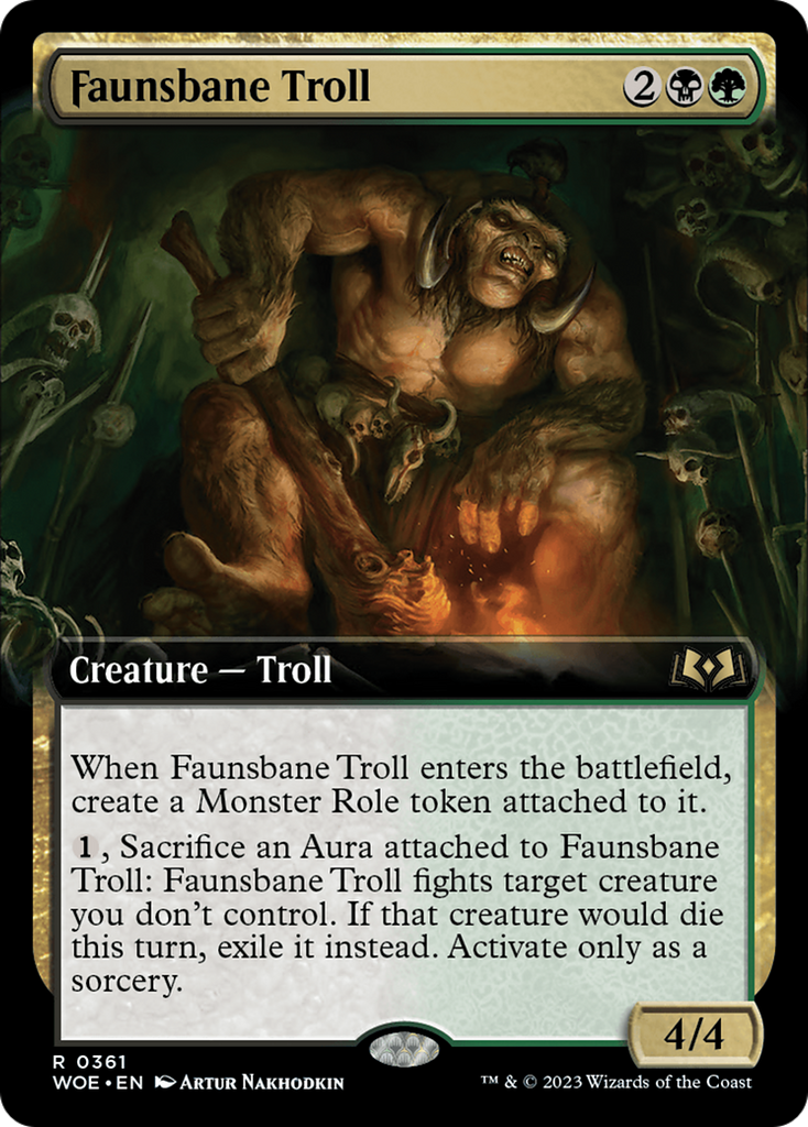 Magic: The Gathering - Faunsbane Troll Foil - Wilds of Eldraine