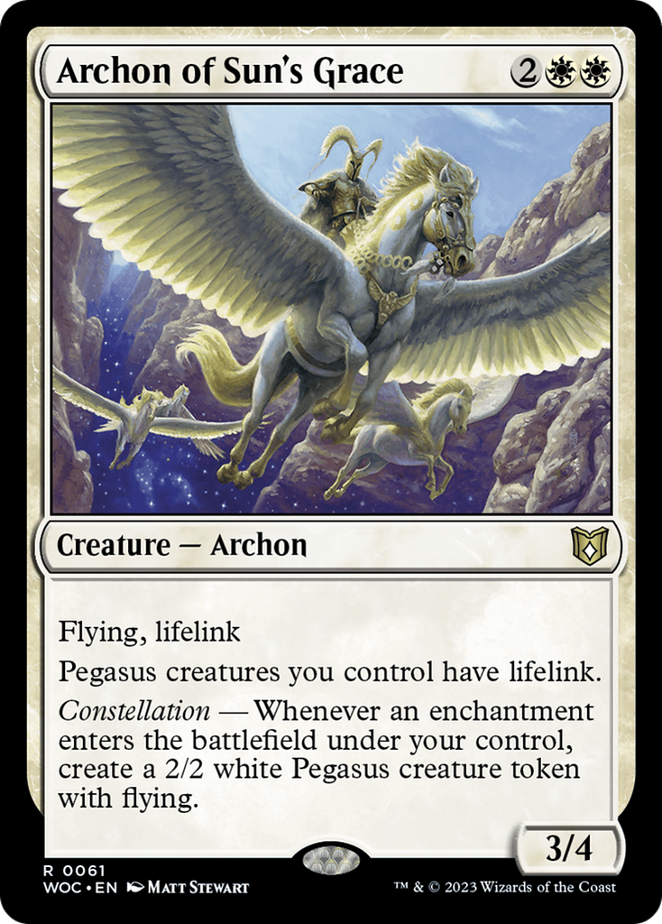 Magic: The Gathering - Archon of Sun's Grace - Wilds of Eldraine Commander