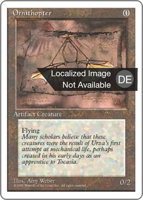 Magic: The Gathering - Ornithopter - Fourth Edition