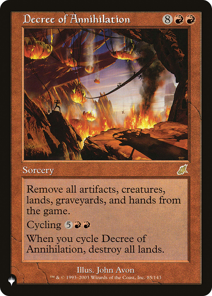 Magic: The Gathering - Decree of Annihilation - The List