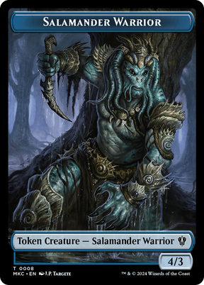 Magic: The Gathering - Salamander Warrior Token - Murders at Karlov Manor Commander Tokens